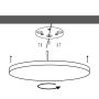 Panneau LED en Saillie Rond Ø50 cm | 48W | CCT Réglable | 3000K-6000K – photo 2