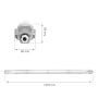 Réglette LED Étanche 120cm Grise 1x T8 G13 IP65 – photo 6