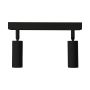 Spot en saillie MR11 2 têtes – noir – orientable – IP20 – 260×54×160 mm – sans ampoule – photo 2