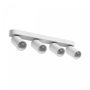 Spot en saillie GU10 4 têtes – blanc – IP20 – 480×70×135 mm – sans ampoule
