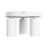 Spot en saillie GU10 3 têtes – rond – blanc – IP20 – 220×134 mm – sans ampoule – photo 2