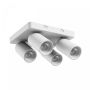 Spot en saillie GU10 4 têtes – carré – blanc – IP20 – 220×220×134 mm – sans ampoule
