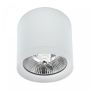 Spot en saillie AR111 GU10 – rond – blanc – anti-éblouissement – IP20 – 118×110 mm – sans ampoule