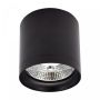 Spot en saillie AR111 GU10 – rond – noir – anti-éblouissement – IP20 – 118×110 mm – sans ampoule
