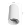 Spot en saillie GU10 – rond – blanc – IP20 – 55×100 mm – sans ampoule – photo 5