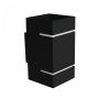 Applique murale G9 – carré – noir – IP20 – 80×150 mm – sans ampoule