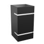 Applique murale G9 – carré – noir – IP20 – 80×150 mm – sans ampoule – photo 3
