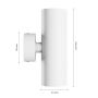 Applique murale GU10 2 têtes – rond – blanc – IP20 – 55×160×90 mm – sans ampoule – photo 6