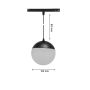 Suspension LED globe pour rail 6W CCT 48V Ø100 mm dimmable Noir – photo 5