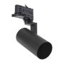 Projecteur sur rail triphasé GU10 noir – 56,5×121×172 mm
