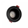 Spot encastrable GU10 anti-éblouissement Ø85 mm – Noir – Orientable