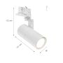 Projecteur sur rail triphasé GU10 blanc – 56,5×121×172 mm – photo 2