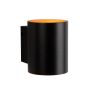 Applique murale G9 – cylindrique – noir/or – IP20 – 101×81×100 mm – sans ampoule