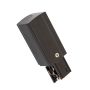 Alimentation de rail 3 phases droite noire