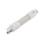 Connecteur de rail flexible 3 phases blanc