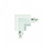Connecteur de rail 3 phases droit blanc