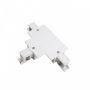 Connecteur de rail 3 phases T2 droit blanc
