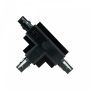 Connecteur de rail 3 phases T2 Droit Noir