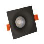 Recessed Spotlight GU10 Square Black 85x85x35mm IP20