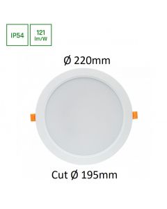 Dalle LED Encastrable Ronde Ø220mm Blanc 24 Watt IP65