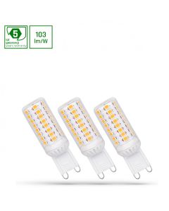LED G9 230V 4W DIMMABLE SMD 5 years warranty PREMIUM 3-PACK