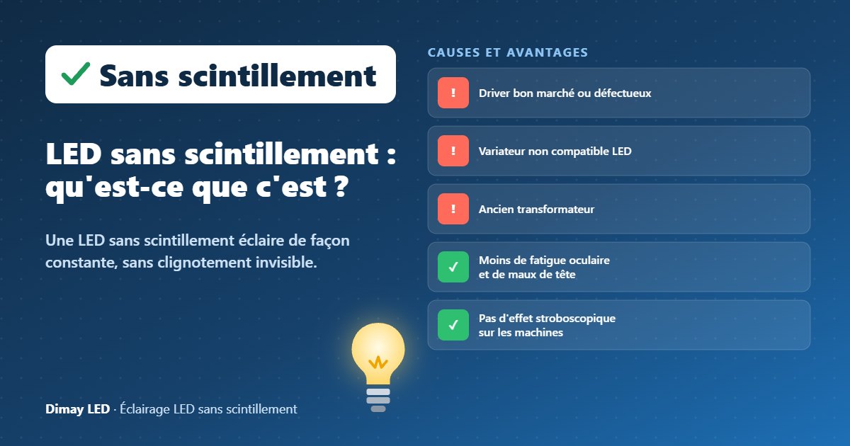 Infographie : que signifie « sans scintillement » pour une LED ?
