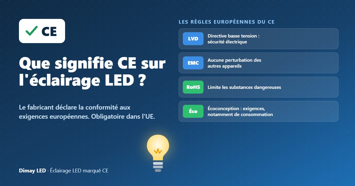 Infographie : que signifie le marquage CE sur l'éclairage LED ?