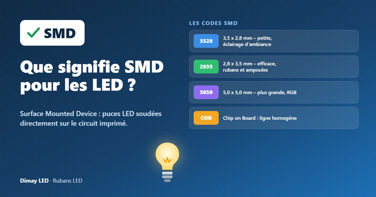 Infographie : que signifie SMD pour l'éclairage LED ?