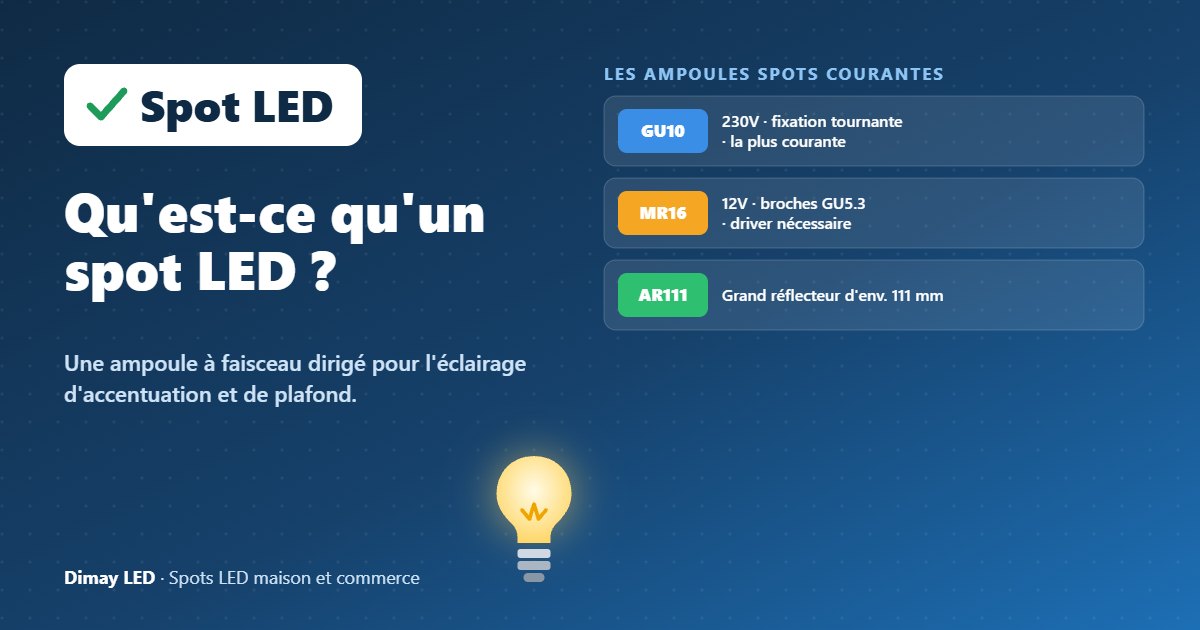Infographie : qu'est-ce qu'un spot LED ?