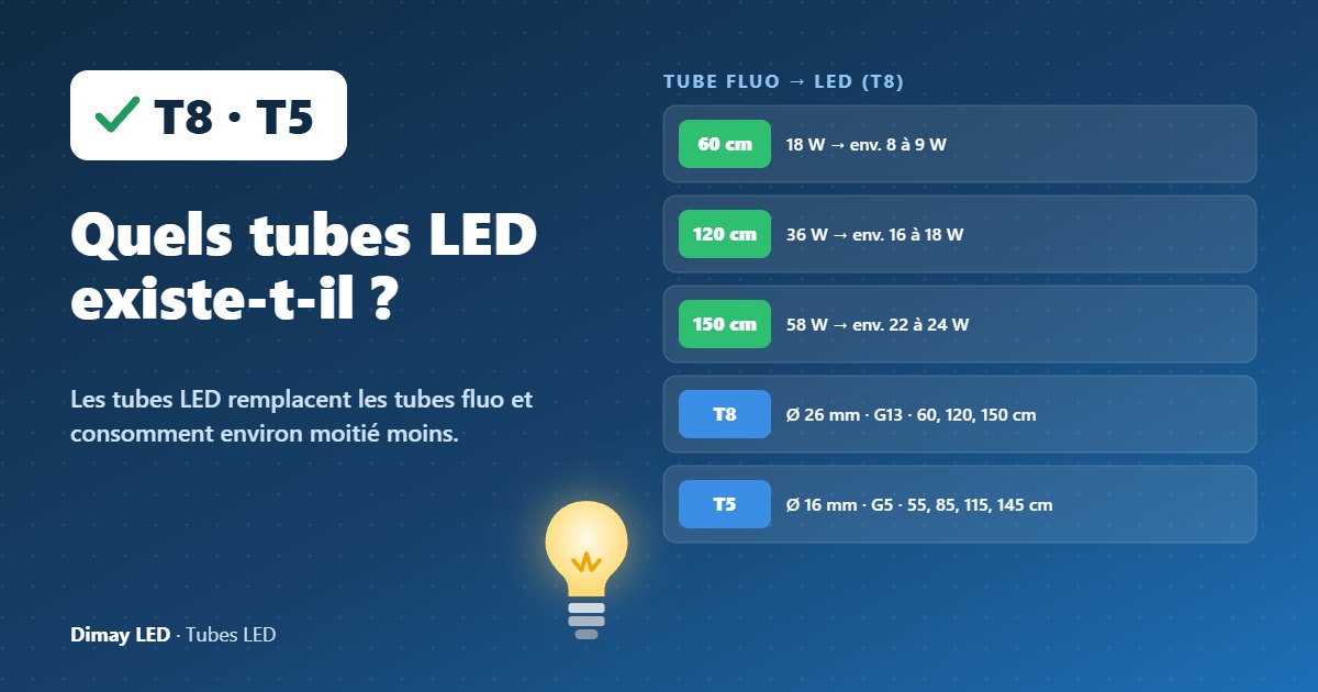 Infographie : quels types de tubes LED existe-t-il ?